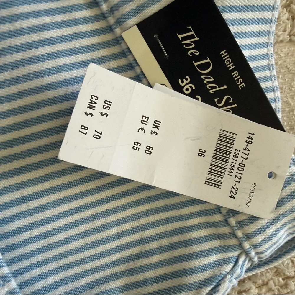 Abercrombie & Fitch Blue Striped Jean Shorts - Picture 4 of 4